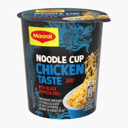 Noodles instant cu gust de pui și piper negru și ardei iute 63g