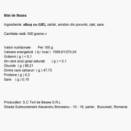 Blat de bezea în formă de petală 500g