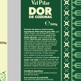 Cozonac de post cu nucă și cacao 500g