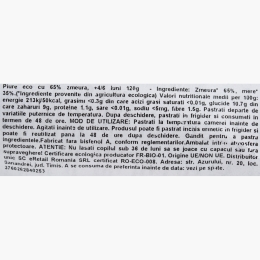 Piure eco cu 60% zmeură, +4/6 luni, 120g