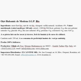 Oțet balsamic de Modena eco IGP, 0.25l