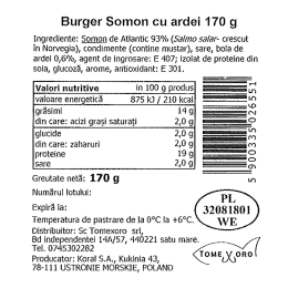 Burger de somon cu ardei 170g