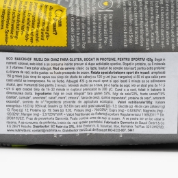 Musli ovăz pentru sportivi fără gluten 425g