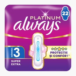 Absorbante Platinum Super Extra Quatro Pack, 22 buc