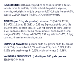 Hrană umedă completă cu miel în sos, pentru câini de rase mini și mici, S, 100g 