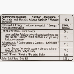 Ciocolată cu lapte cu portocală, biscuiți și scorțișoară 90g