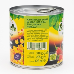 Porumb dulce boabe cu ardei iute 310g