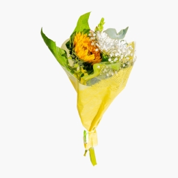 Buchet de flori Golden Mix, 5 fire