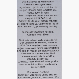 Măslinescu - Oțet balsamic de Modena IGP Giuseppe Giusti, medalie de argint, 0.25l