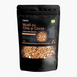 Musli cu chia și cocos eco, fără zahăr adăugat, 200g
