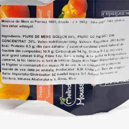 Mousse de mere și piersici 200g (2x100g)