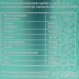 Miere cremă cu coacăze 280g