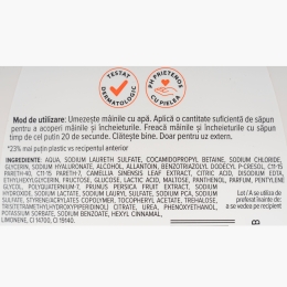 Săpun lichid cremă Piersică & Ceai alb, 0.5l