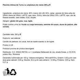 Plăcintă întinsă de Turnu cu vișine 265g