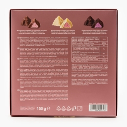 Praline asortate din ciocolată lapte, albă, amăruie cu fructe de pădure Mountain Dreams 150g