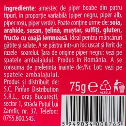 Piper 4 culori boabe 75g