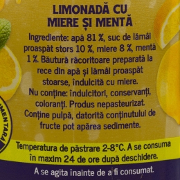 Limonadă cu miere și mentă 0.5l