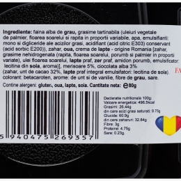 Tartă de casă cu ciocolată albă și merișoare 80g