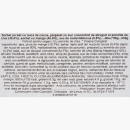 Sorbet cocos, rodie, mango și semințe de chia 4x70ml