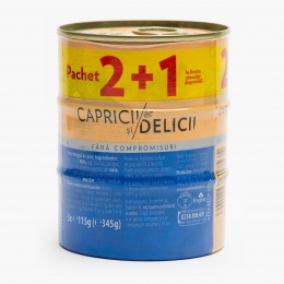 Pachet 2+1: Pate de porc 3x115g
