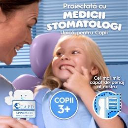 Periuță de dinți electrică Pro Kids Frozen, 2 moduri de periaj, 1 capăt, 4 autocolante, trusă de călătorie,  3+ ani
