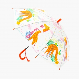 Umbrelă transparentă girafă, copii, 65cm