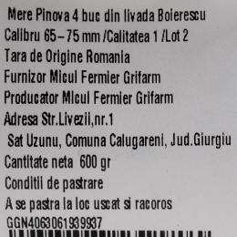 Mere Pinova din livada Boierescu, 4 buc