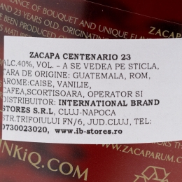 Rom Centenario 23 ani 40% alc. 0.7l + cutie