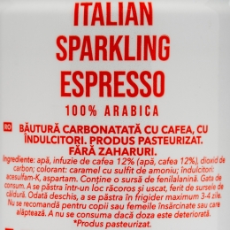 Cafea Italian Sparkling Espresso  fără zahăr 0.25l 
