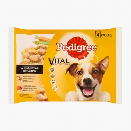 Hrană umedă pentru câini, 4x100g, carne și legume