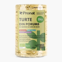 Turte BIO din porumb cu quinoa și sare de mare 100g