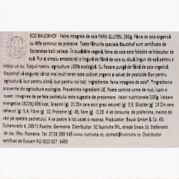 Făină de soia eco, fără gluten 250g