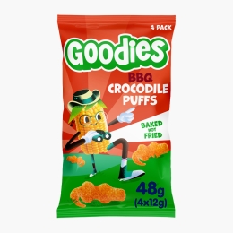 Snacks din porumb cu barbecue Crocodil, +3 ani, 4x12g