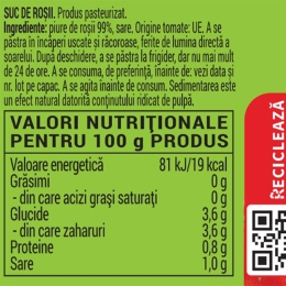 Suc de roșii 750ml