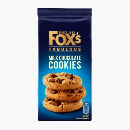 Biscuiți cookies cu ciocolată cu lapte 180g