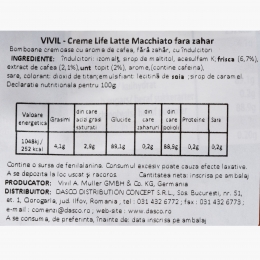 Bomboane Creme Life latte macchiato fără zahăr 60g