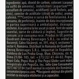 Băutură carbogazoasă Max zero zahăr 2x2l