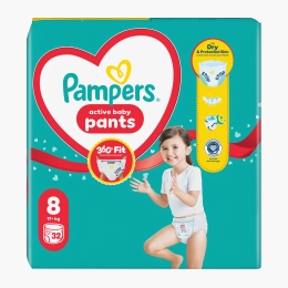 Scutece chiloțel Active Baby Pants Jumbo Pack mărimea 8, 17kg+, 32 buc
