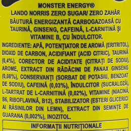 Băutură energizantă Lando Norris, fără zahăr, doză 500ml
