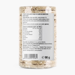 Turte din linte roșie cu sare de mare 90g