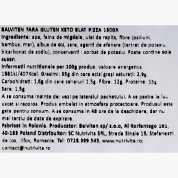 Blat de pizza fără gluten 150g