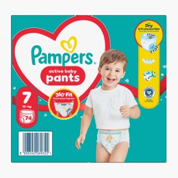 Scutece chiloțel Active Baby Pants mărimea 7, 15+ kg, 74 buc