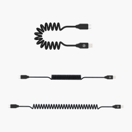 Cablu date flexibil Type-C - Lightning, ≈1.8m, negru