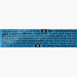 Chipsuri tortilla cu măsline negre și roșii uscate 60g