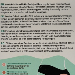 Bikini menstruali înot, mărimea M, negru