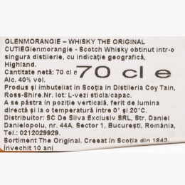 Whisky Single Malt 10 ani, 40% alc. 0.7l + cutie