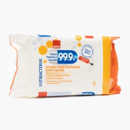 Șervețele umede dezinfectante pentru suprafețe 50 buc