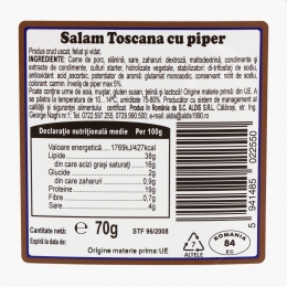 Salam Toscana cu piper 70g