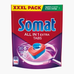 Detergent pentru mașina de spălat vase All in One Extra, 115 tablete