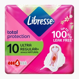 Absorbante Ultra Natural Regular aloe vera & mușețel cu aripioare 10 buc